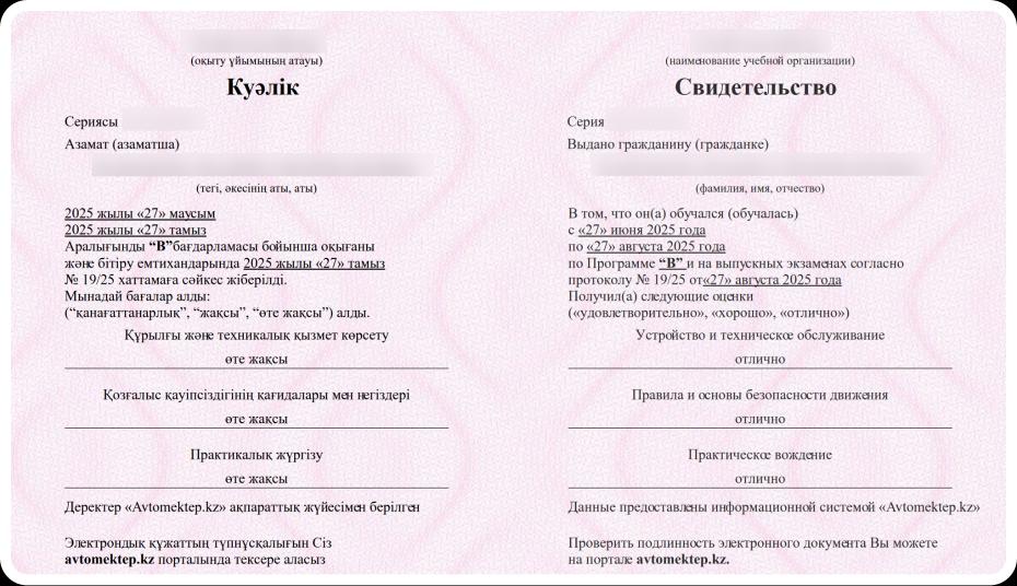 certificate